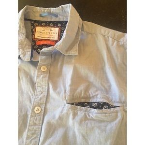 Denim & Flower Short Sleeved SLIM FIT Button Up